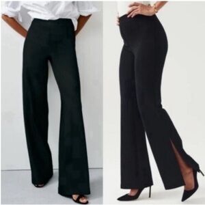 SPANX 'The Perfect Pant' High-Waist, Flared w/ Dual Slit Ponte Pants Size L.